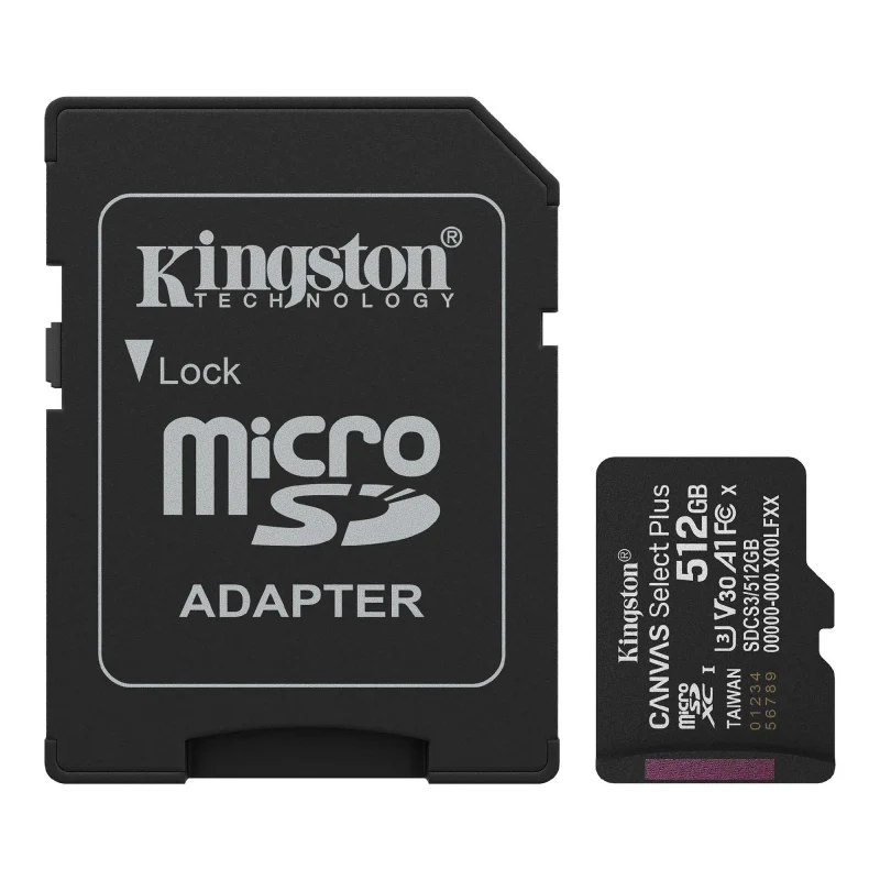 Card de memorie microSD  512GB Kingston Canvas Select Plus, 150MB/s + SD adapter 2