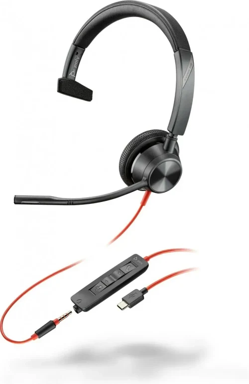 Casti Poly Blackwire 3315 / USB-C / Black