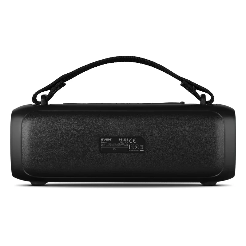 Boxa portabila SVEN PS-235, Black / 12W / Bluetooth / FM / USB / 1500mA*h 4