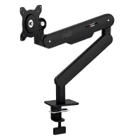 Arm for 1 monitors 17”-34” -  AOC AM400B Black, Desk Clamp/Grommet, Aluminum structure, Mechanical Gas Spring System, Height adjustment, Max.Load: 2-9kg, Tilt: '-90°~+85°, Swivel:180°, Rotation:360°, Hidden cable management, VESA 75/100 4