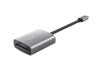 Card reader Trust Dalyx / USB-C, microSD / SDHC/SDXC, Cable length 8 cm / Silver