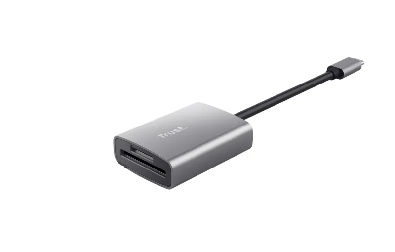 Card reader Trust Dalyx / USB-C, microSD / SDHC/SDXC, Cable length 8 cm / Silver 2