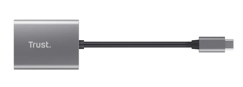 Card reader Trust Dalyx / USB-C, microSD / SDHC/SDXC, Cable length 8 cm / Silver 3