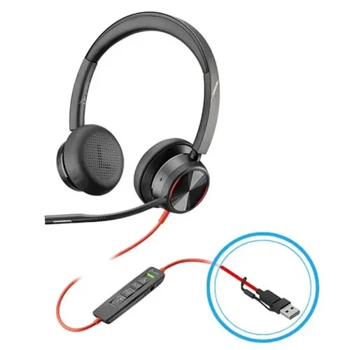 Casti Poly Blackwire 8225/ USB-C/A/ Black 2