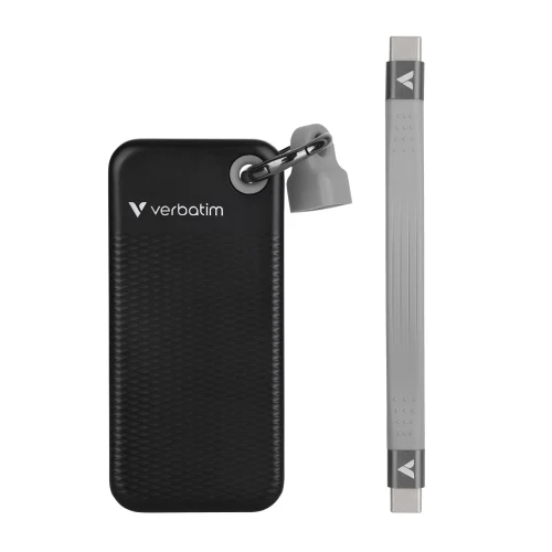 M.2 SSD Extern Verbatim Pocket / 2TB / USB 3.2 Gen 2 / Black/Grey