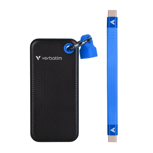 M.2 SSD Extern Verbatim Pocket / 2TB / USB 3.2 Gen 2 / Black/Blue