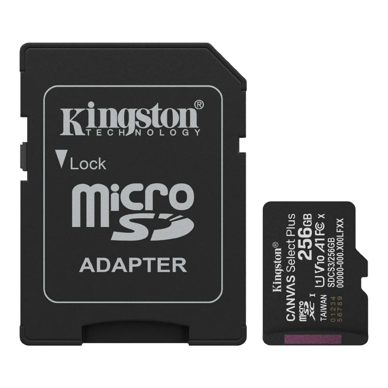 Card de memorie microSD  256GB Kingston Canvas Select Plus, 150MB/s + SD adapter 2