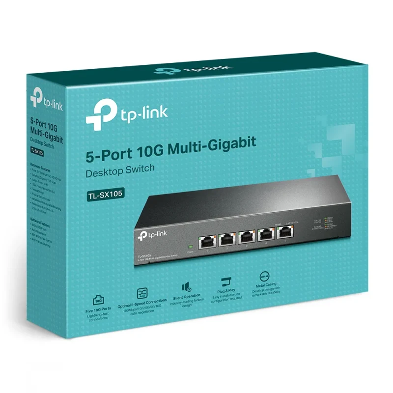 Switch TP-LINK TL-SX105/ 5 port /10Gigabit / RJ45 / steel case 5