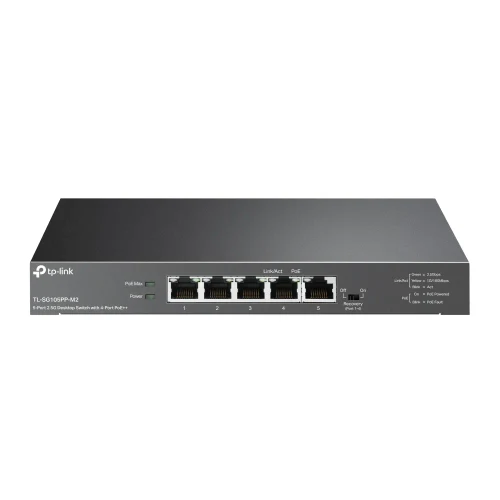 Switch TP-LINK TL-SG105PP-M2/ 5 port / 2.5Gigabit / RJ45 / steel case