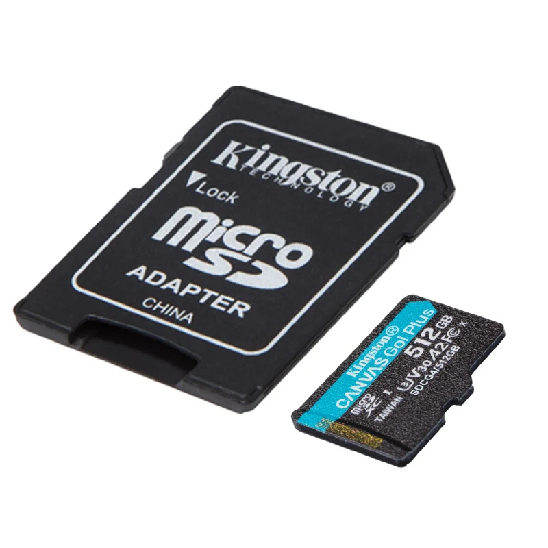 Card de memorie microSD 512GB Kingston Canvas Go Plus Gen 4, A2, up to 200MB/s, + SD adapter 3