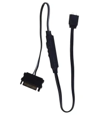 XILENCE LQZ.ARGB_Set Cable (XZ171), Cooling Control Set for  ARGB components: 5V D/P 3PIN connections, 1 x Receiver, 1 x Remote Controller, 1x 1 to 4 ARGB Splitter 4