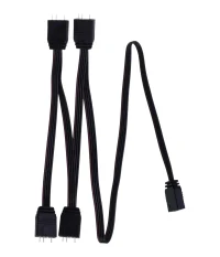 XILENCE LQZ.ARGB_Set Cable (XZ171), Cooling Control Set for  ARGB components: 5V D/P 3PIN connections, 1 x Receiver, 1 x Remote Controller, 1x 1 to 4 ARGB Splitter 3