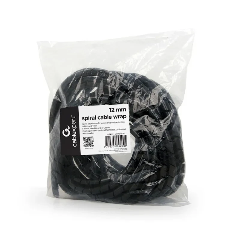 Organizator de cabluri spiralat Gembird CM-WR1210-01/ 12mm / 10m / Black 4