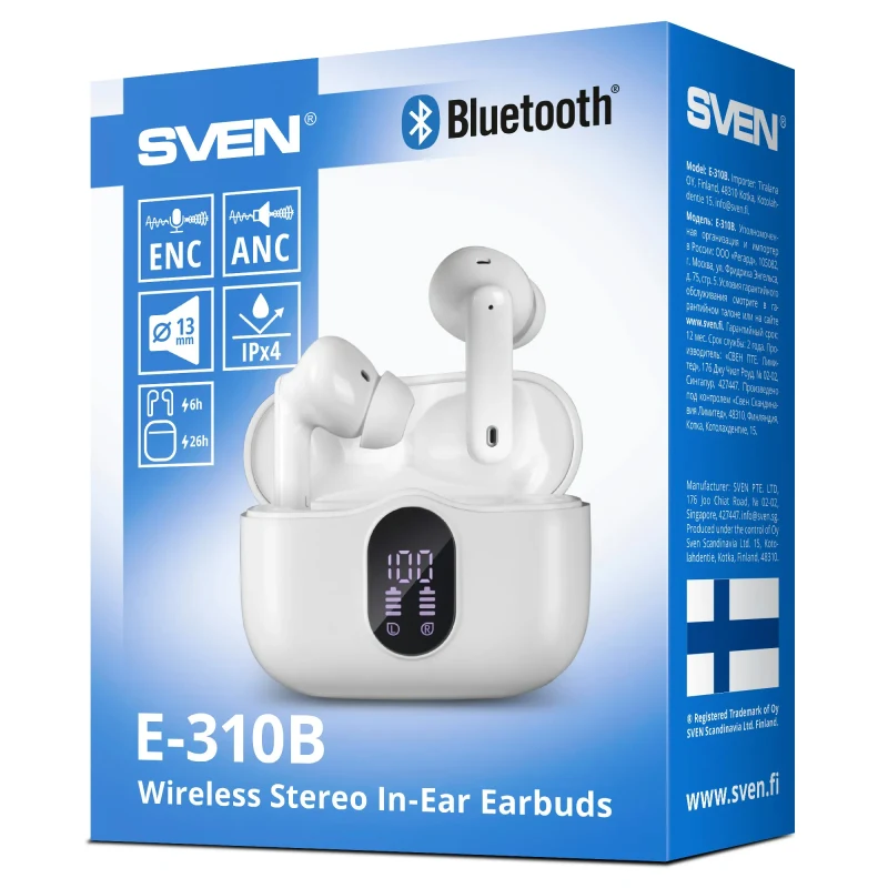 Casti SVEN E-310B, White 7