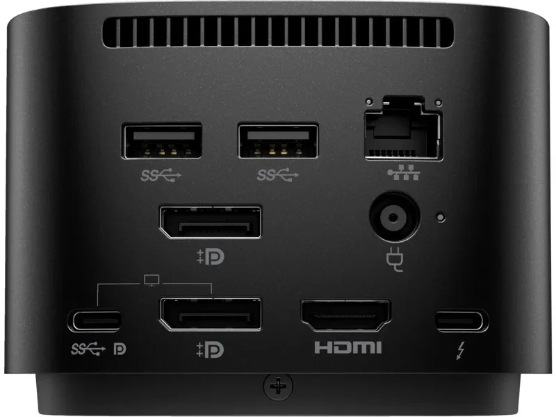 HP Thunderbolt Dock 120W G4- Universal docking with 1 x USB-C 3.2 G2 (Data Only), 4 x USB-A 3.2 G1, 2 x DP, 1 x RJ45, 1 x HDMI, 1 x TB4, 1 x USB-C DP alt mode port, support up to four 4K Displays, Up to 100W power, 0.76 kg. 4