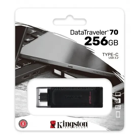 USB Flash Drive Kingston DataTraveler 70 / USB-С3.2 / 256GB 5