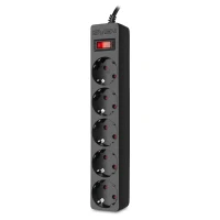 Surge Protector SVEN SF-05E / 5 Sockets / 3.0m / children protection / Black