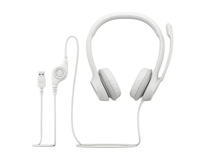 Casti Logitech USB H390, White 4