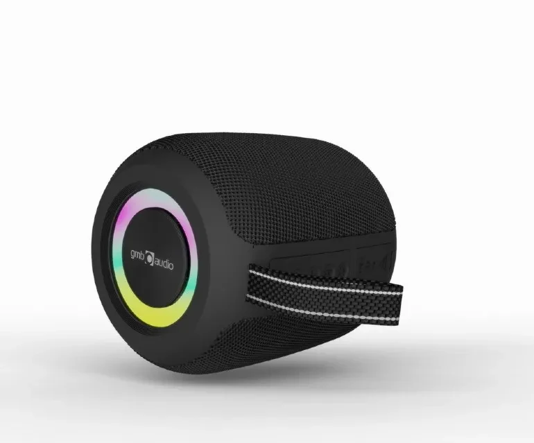 Boxa portabila Gembird SPK-BT-LED-05-BK/ 8W / Bluetooth / microSD / USB / 1200 mAh 2