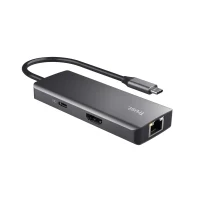 Adaptor Multiport Trust Dalyx/ USB-C/ 2xUSB-A/ 2xUSB-C/ HDMI/ RJ45/ SD 4