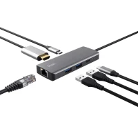 Adaptor Multiport Trust Dalyx/ USB-C/ 2xUSB-A/ 2xUSB-C/ HDMI/ RJ45/ SD 3
