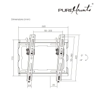 Suport TV de perete pentru 23-43” PureMounts BT210 4