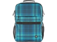 16.1” NB Backpack - HP Campus XL Tartan Plaid Backpack - Extra-Padded Floating Laptop Pocket, a Double-Coil, Lockable Zipper, Rain-repellant Material.