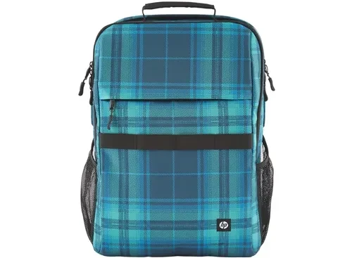 16.1” NB Backpack - HP Campus XL Tartan Plaid Backpack - Extra-Padded Floating Laptop Pocket, a Double-Coil, Lockable Zipper, Rain-repellant Material.