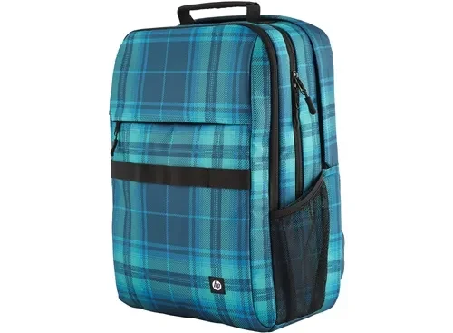 16.1” NB Backpack - HP Campus XL Tartan Plaid Backpack - Extra-Padded Floating Laptop Pocket, a Double-Coil, Lockable Zipper, Rain-repellant Material. 2