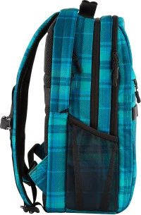 16.1” NB Backpack - HP Campus XL Tartan Plaid Backpack - Extra-Padded Floating Laptop Pocket, a Double-Coil, Lockable Zipper, Rain-repellant Material. 3