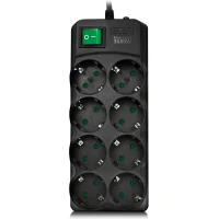 Surge Protector SVEN SF-08E / 8 Sockets / 5,0m / Black 2