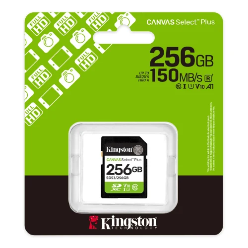 Card de memorie SD 256GB Kingston Canvas Select Plus, 150MB/s