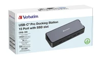Doc-Station Verbatim USB-C Pro CDS-15S wtih M.2 NVMe slot, 15 ports 8