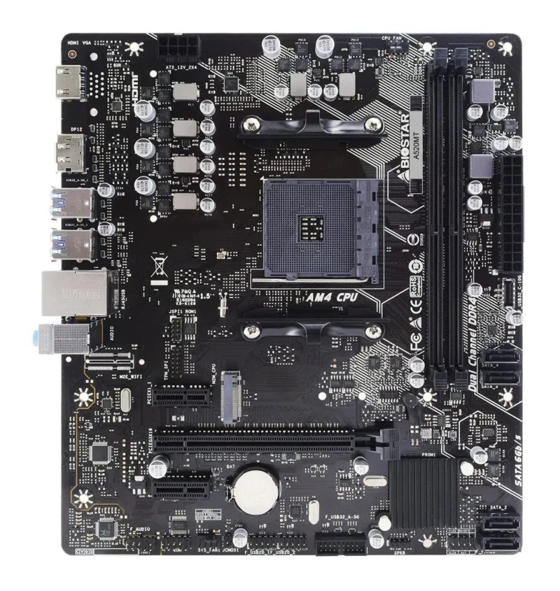 Placa de baza BIOSTAR A520MT / AM4 / A520 / DDR4 / mATX 2