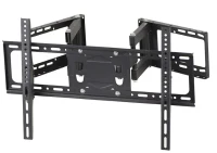 Full-motion TV-Wall Mount for 37 -80”- Gembird ”WM-80ST-02”, allows up to 120 degrees swivel and 20 degrees tilting, max. 60 kg, Distance to wall: 58 - 402 mm, max. VESA 600 x 400, Black