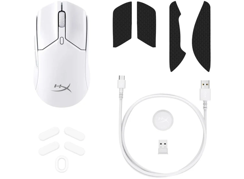 Mouse Gaming Wireless HYPERX Pulsefire Haste 2 Mini, White [7D389AA] 8