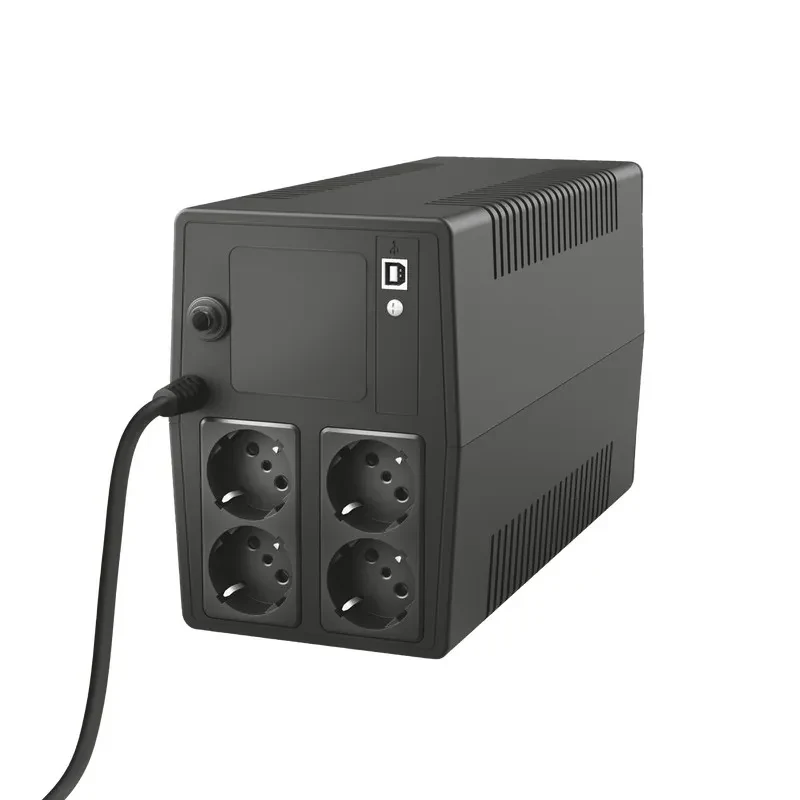 TRUST Back-UPS Paxxon 1000VA/600W, AVR, 4 x CEE 7/7 Schuko (all 4 Battery Backup + Surge Protected), LED indicators, 2 minutes of runtime at 450W capacity load, USB connection and downloadable PC software 4
