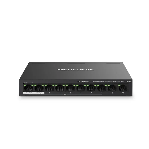 Switch MERCUSYS MS110P / 10 port / 100Mb / RJ45 / Plastic case