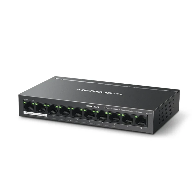 Switch MERCUSYS MS110P / 10 port / 100Mb / RJ45 / Plastic case 2