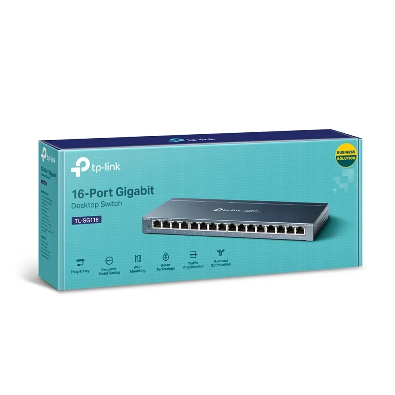 Switch TP-LINK TL-SG116 / 16 port / Gigabit / RJ45 / steel case 4