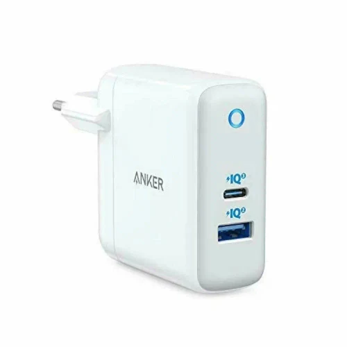 Incarcator USB Anker PowerPort+ Atom PowerIQ 3.0 / 45W / 1x USB-C, 1x USB-A / Power Delivery / White