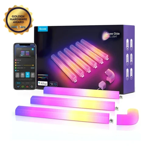 Lampa de perete (6+1) GOVEE Glide RGBIC / Wi-Fi + BT / Multicolor