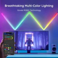Lampa de perete (6+1) GOVEE Glide RGBIC / Wi-Fi + BT / Multicolor 2