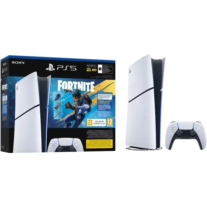 System Video Game Console SONY PlayStation 5 Slim Digital Edition+Fortnite Flowering Chaos, White 3