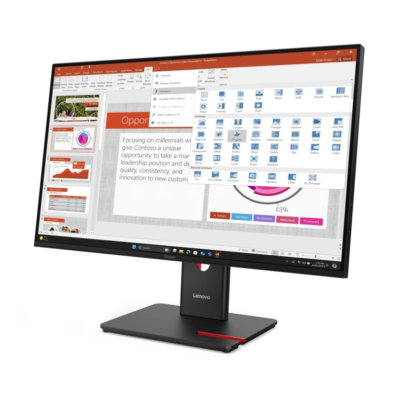 27” Monitor Lenovo ThinkVision T27-40/ 120Hz / Black 3