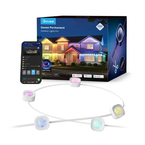Lumini de exterior GOVEE RGBICW Permanent Outdoor Lights 2 30M, 72 Lights