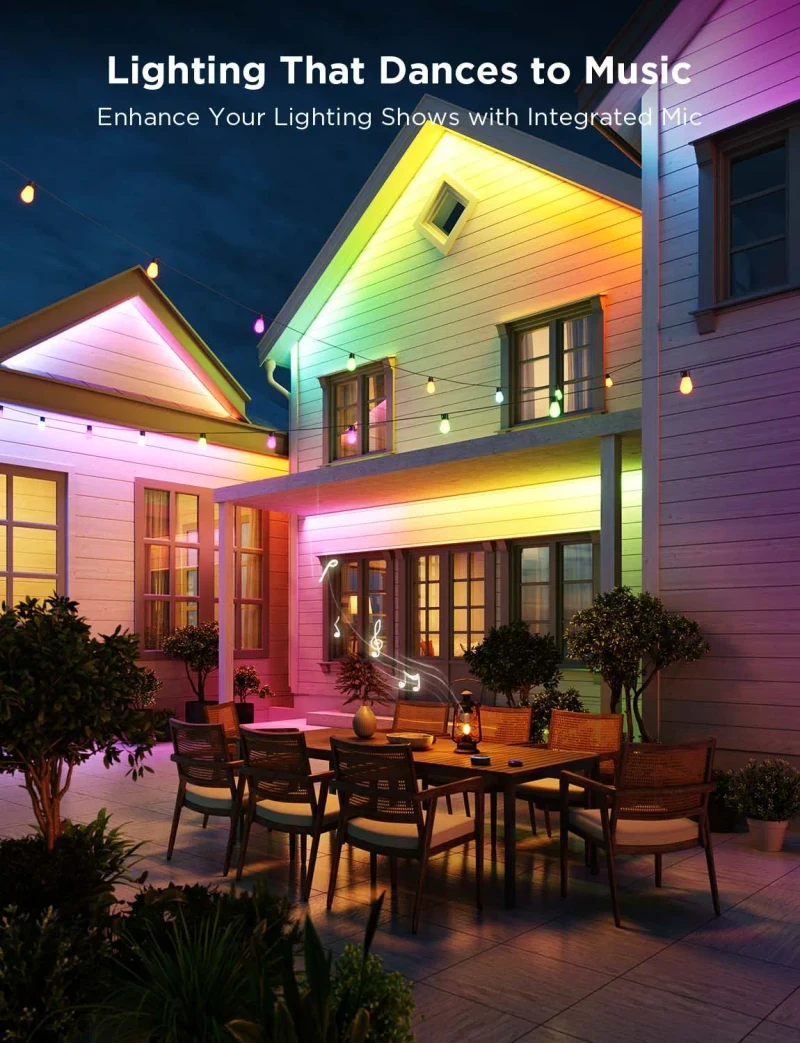Banda LED de exterior GOVEE RGBICWW Outdoor Strip Light Pro 10M 7