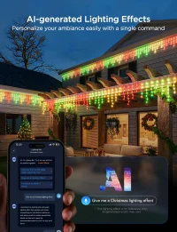 Luminite sub forma de turturi de exterior GOVEE RGBIC Icicle Ligths 10M 6