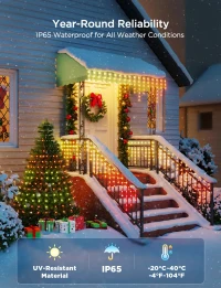 Luminite sub forma de turturi de exterior GOVEE RGBIC Icicle Ligths 10M 8