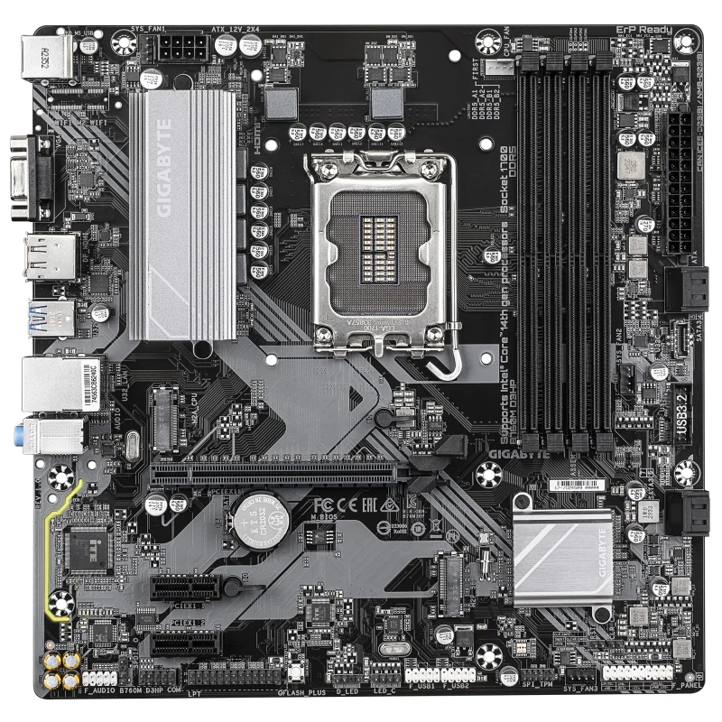 Placa de baza GIGABYTE B760M D3HP / 1700 / B760 / DDR5 / mATX 2